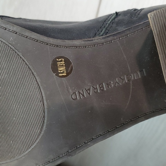 Lucky Brand Womens Kabott Gladiator Ankle Block Leather Booties shoes sz 8.5M - Picture 10 of 12